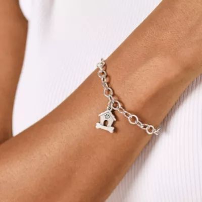 Engravable Doghouse Charm in Sterling Silver - Image 3