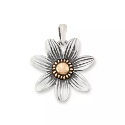 Full Bloom Pendant in Sterling Silver and Bronze