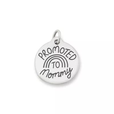 Promoted to Mommy Charm in Sterling Silver