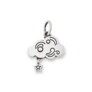 Cloud and Star Charm in Sterling Silver