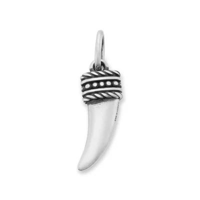 Beaded Horn Pendant in Sterling Silver - Image 2