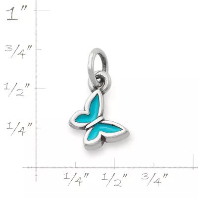 Enamel Mini Butterfly Charm in Sterling Silver - Image 6