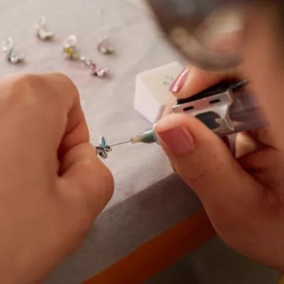 Enamel Mini Butterfly Charm in Sterling Silver - Image 5