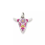 Enamel Desert Bloom Charm in Sterling Silver