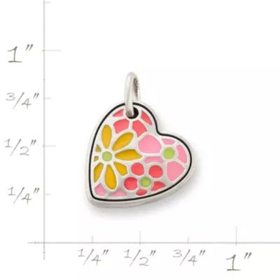 Enamel Groovy Heart Charm in Sterling Silver - Image 5