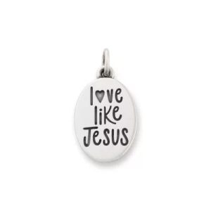 Love Like Jesus Charm in Sterling Silver