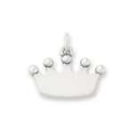 Engravable Crown Charm in Sterling Silver