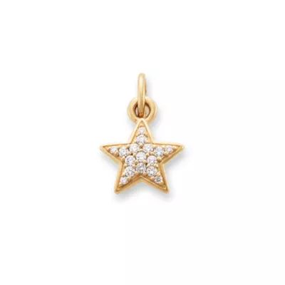 Diamond Pave Star Pendant in 14K Yellow Gold
