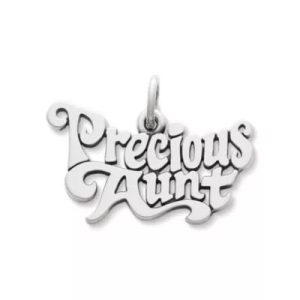 "Precious Aunt" Charm in Sterling Silver