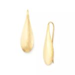 Domed Teardrop Earrings in 14K Yellow Gold