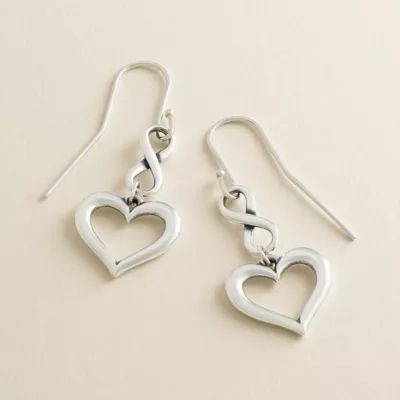 Infinite Love Dangle Earrings in Sterling Silver - Image 3