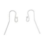 Beaded Wire Ear Hooks in Sterling Silver