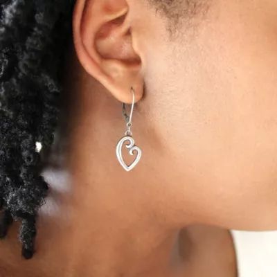Mother's Love Dangle Earrings in Sterling Silver - Image 2
