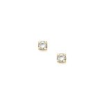 Petite Gemstone Stud Earrings in 14K Yellow Gold