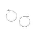 Classic Hammered Hoop Earrings in Sterling Silver or 14K Gold
