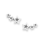 Twinkling Stars Ear Climber Earrings in Sterling Silver