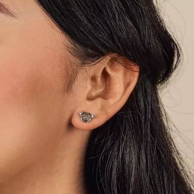 Monarch Butterfly Studs in Sterling Silver and Bronze - Image 3