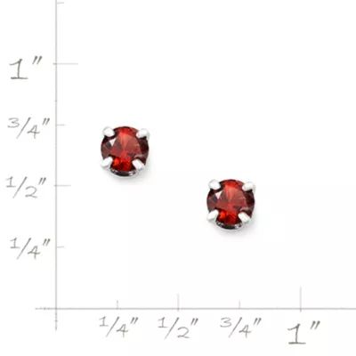 Birthstone Stud Earrings in Sterling Silver or 14K Yellow Gold - Image 3