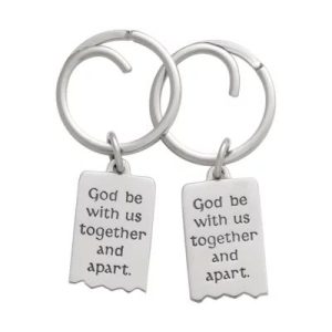 Mizpah Key Chain Set in Sterling Silver