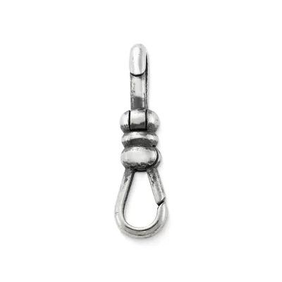 Double Sided Changeable Charm Holder Fob in Sterling Silver - Image 3