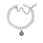 Initial Charm Bracelet in Sterling Silver