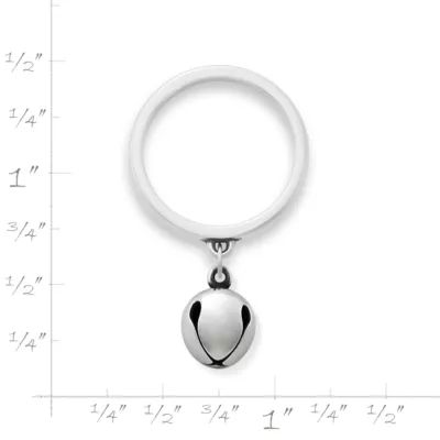 Jingle Bell Charm Dangle Ring in 14K Yellow Gold - Image 2