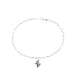 Turtle Anklet in Sterling Silver or 14K Yellow Gold