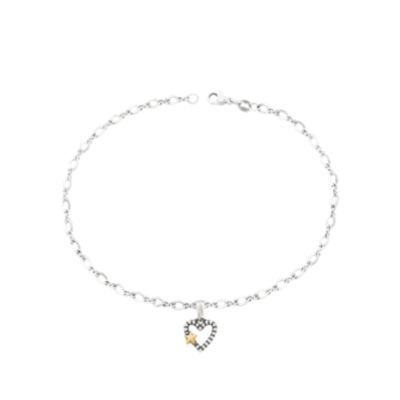 My Shining Star Anklet in Sterling Silver and 14K Yellow Gold