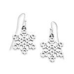 Snowflake Earrings in Sterling Silver