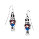 Enamel Nutcracker Earrings in Sterling Silver