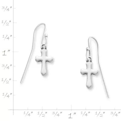 Flared Cross Earrings in Sterling Silver - Image 2