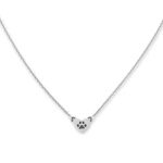 Love My Pet Heart Necklace in Sterling Silver