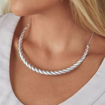 Half Twist Necklace in Sterling Silver - Image 4