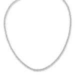 Extra Heavy Cable Charm Necklace in Sterling Silver