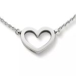 Petite Heart Necklace in Sterling Silver or 14K Yellow Gold