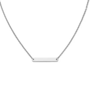 Petite Engravable Horizon Necklace in Sterling Silver or 14K Yellow Gold