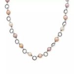 Twisted Wire Link Gemstone Necklace in Sterling Silver