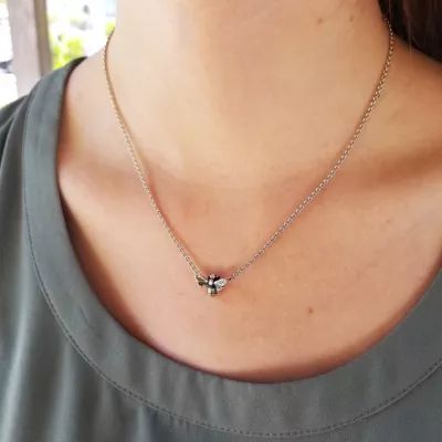 Honey Bee Necklace in Sterling Silver - Image 4
