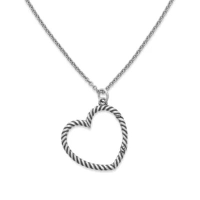 Changeable Heart Charm Necklace in Sterling Silver