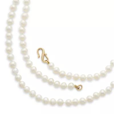 Cultured Pearl Necklace in 14K Yellow Gold