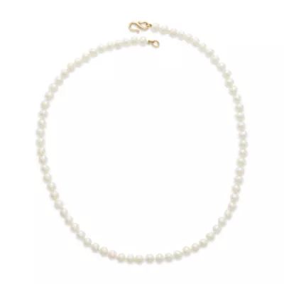 Cultured Pearl Necklace in 14K Yellow Gold - Image 2