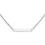 Engravable Horizon Necklace in Sterling Silver or 14K Yellow Gold
