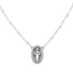 Virgin Mary Necklace in Sterling Silver or 14K Yellow Gold