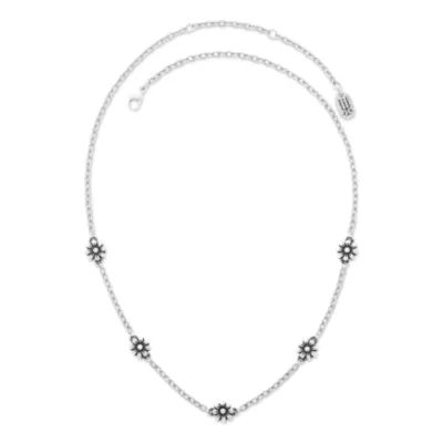 Margarita Flower Necklace in Sterling Silver or 14K Yellow Gold - Image 2