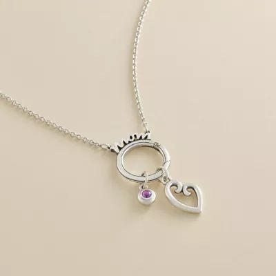 "Mom" Changeable Charm Necklace in Sterling Silver - Image 4