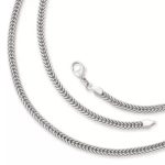 Rectangle Foxtail Necklace in Sterling Silver