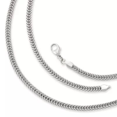 Rectangle Foxtail Necklace in Sterling Silver