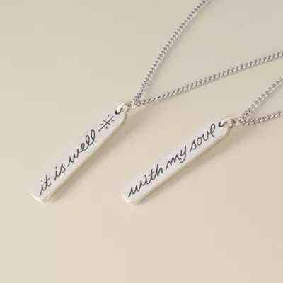"It Is Well With My Soul" Necklace in Sterling Silver - Image 4