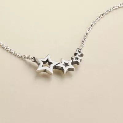 Twinkling Stars Necklace in Sterling Silver - Image 3