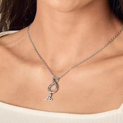Endless Love Changeable Charm Holder Necklace in Sterling Silver - Image 5